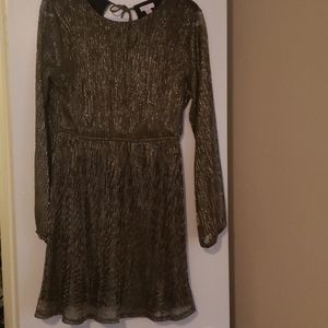 Gold long sleeve dress